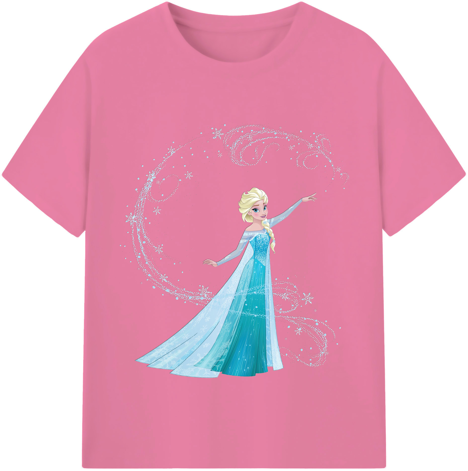 アナと雪の女王 アンナ エルサ Frozen Anna Elsa 綿100％半袖Tシャツ（フロントプリント）